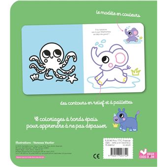 Coloriages à bords pailletés - Gabin le lapin