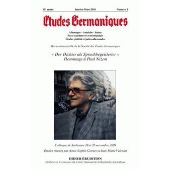 Études germaniques - N°1/2010