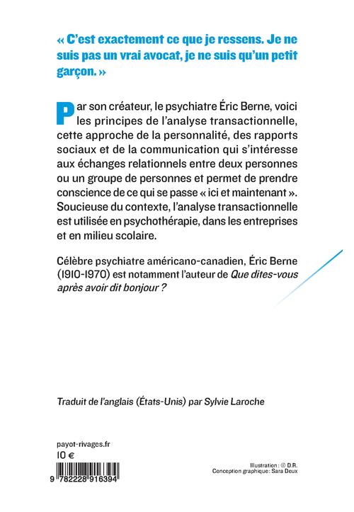 analyse transactionnelle et psychothrapie eric berne