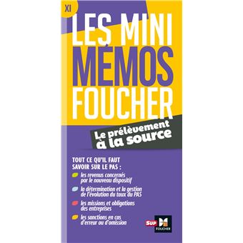 Les mini memos Foucher -  Prélèvement à la source