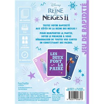 LA REINE DES NEIGES 2 - Jeux de cartes - Les deux font la paire - Disney