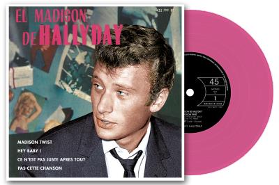 El madison de hallyday/pochette espagnole/vinyle rose