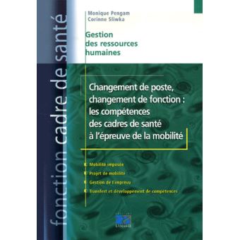 Changement De Poste Changement De Fonction Les Competences Cadres De Sante A L E Les Competences Cadres De Sante A L Epreuve De La Mobilite Broche Pengam Achat Livre Fnac