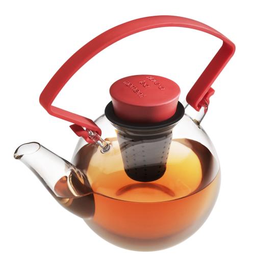 Théière Verre Anse à Pince QDO Rouge