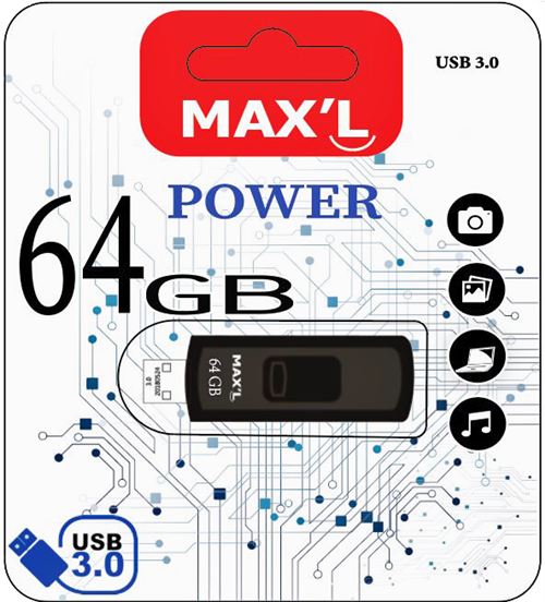 Maxell Power Max'l 64GB USB-Stick 3.0