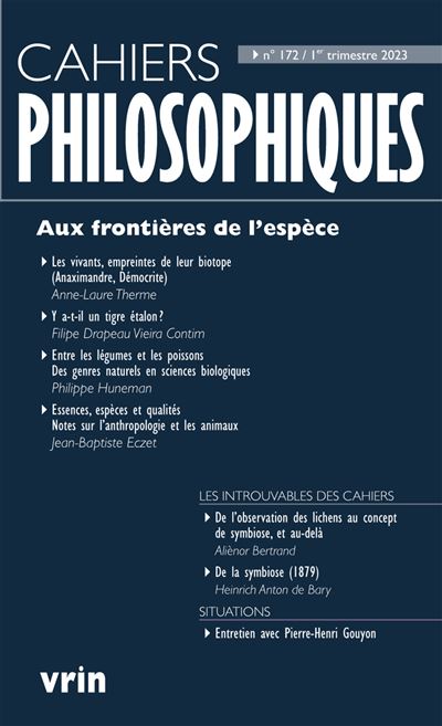 Aux frontières de l'espèce