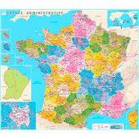 France 1/4 Sud-Est ; carte murale plastifiée - Cdiscount Librairie