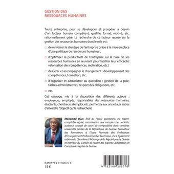 Gestion des ressources humaines