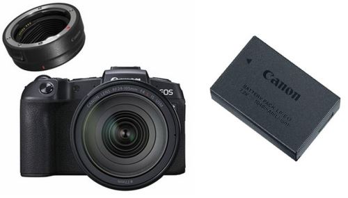 Hybride Canon EOS RP + Objectif RF 24-105 mm f/4 L IS USM + Batterie LP-E17 Noir