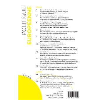 Les partenaires sociaux à l'épreuve du genre et de l'intersectionnalité dans l'Union européenne