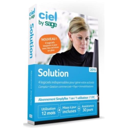 La Solution Ciel 2015 abonnement Simplyflex 12 mois (4 logiciels)