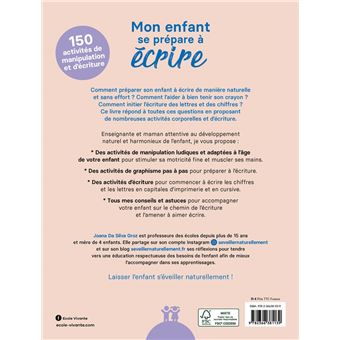 Mon enfant se prépare à écrire - 150 activités de manipulation et d'écriture - 1 à 6 ans