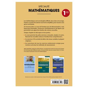 Spécialité Mathématiques - Première - Pour ceux qui ont besoin d'être rassurés