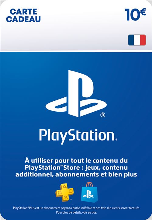 Code de téléchargement Playstation Store Fonds pour Porte-Monnaie virtuel 10€