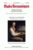 Études germaniques - N°1/2011