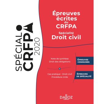 Épreuves écrites du CRFPA - Spécialité Droit civil - 1re ed.