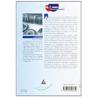 La cryptographie militaire avant la guerre de 1914