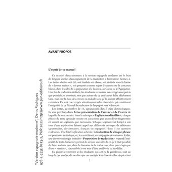 Version espagnole moderne
