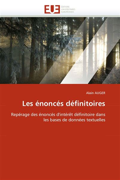 Les énoncés définitoires