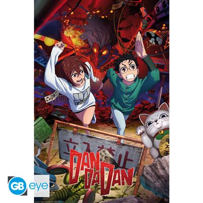 Abystyle - Produits Dérivés Vidéo Poster Maxi Dan Da Dan Key Art Momo & Okarun