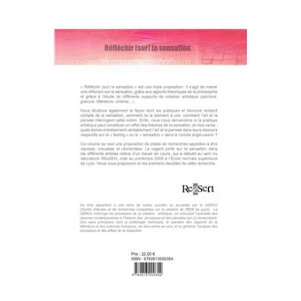 Réfléchir (sur) la sensation - Tome 1