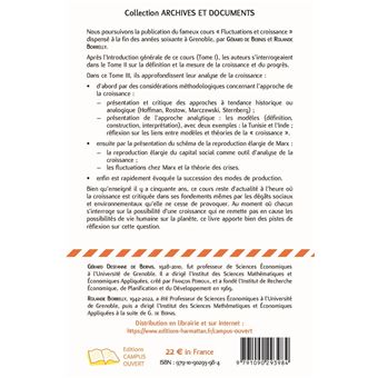 Fluctuations et croissance Tome III