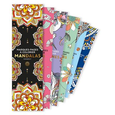 Marque-pages a colorier mandalas