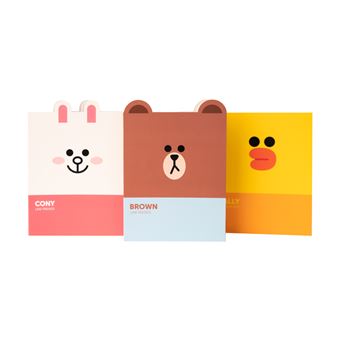 Set de 3 carnets A6 Line Friends