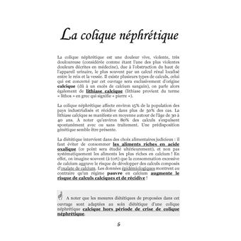 Quelle alimentation pour les coliques néphrétiques dues au calcium ?