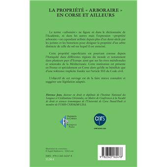La propriété "arboraire" en Corse et ailleurs
