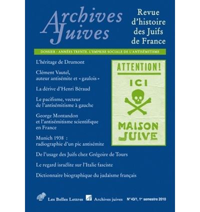 Archives Juives n°43/1 -  Collectif - broché