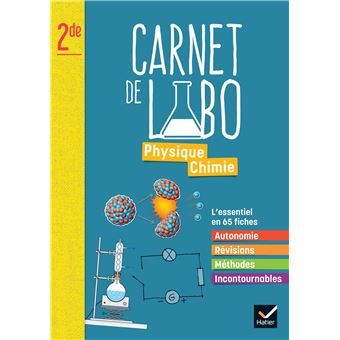 Carnet de labo Physique Chimie 2de - Ed 2025 - Cahier élève