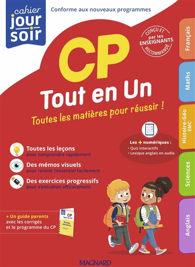 Nouveau Cahier du jour Cahier du soir Tout en un CP