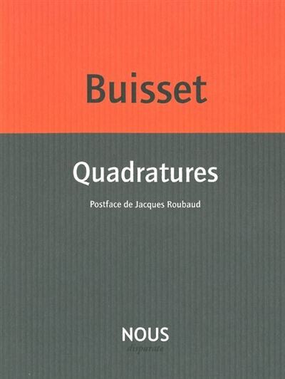 Quadratures - Dominique Buisset - broché