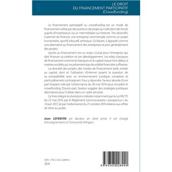 Le droit du financement participatif (Crowdfunding)