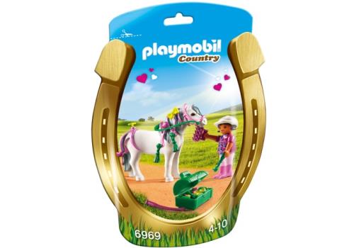 Playmobil Country 6969 Poney à décorer Cœur