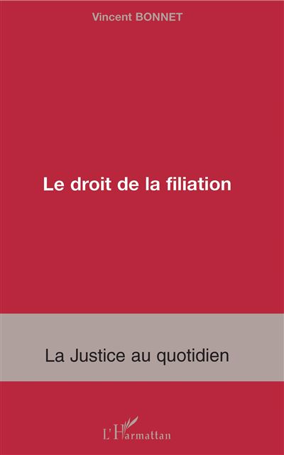 Le droit de la filiation - Vincent Bonnet - broché