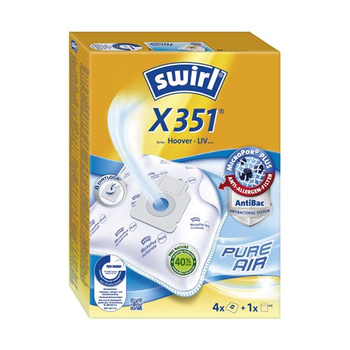 Sac aspirateur Swirl X351 4 pièces Blanc