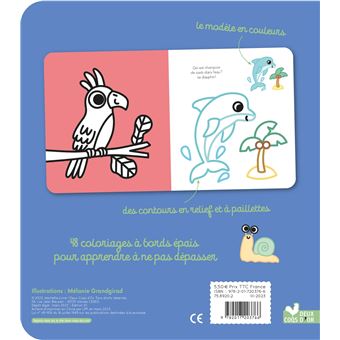 Coloriages à bords pailletés - Gaspard le guépard