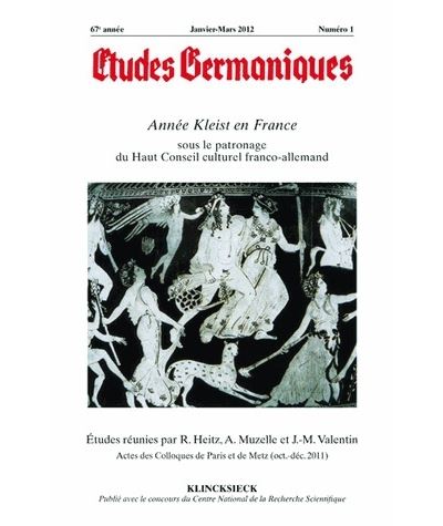 Études germaniques - N°1/2012