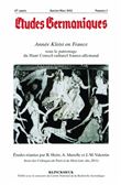 Études germaniques - N°1/2012