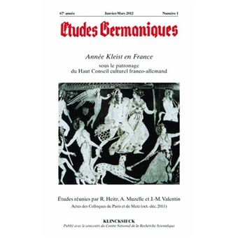 Études germaniques - N°1/2012