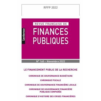Revue Française de Finances Publiques N°160-2022