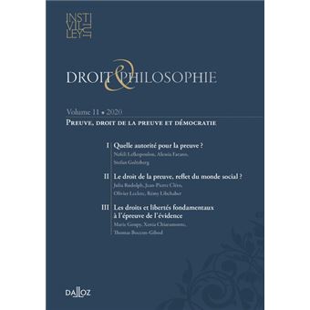 Droit et Philosophie - Volume XI Preuve, droit de la preuve et démocratie