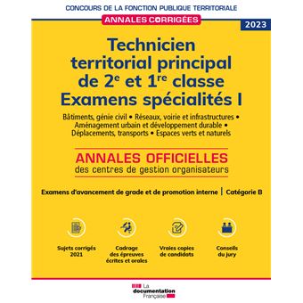 Technicien Territorial Principal De 2e Et 1re Classes 2023 Examens ...