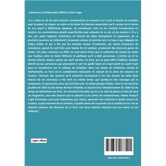 Littérature et Philosophie mêlées