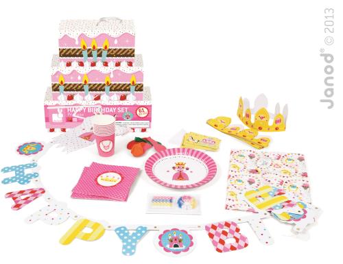 Ensemble pour goûter d'anniversaire Princess Janod