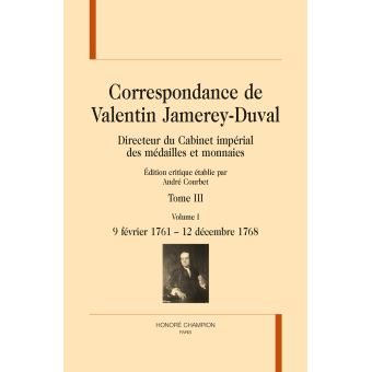 Correspondance de Valentin Jamerey-Duval