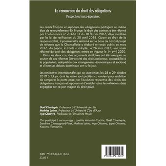 Le renouveau du droit des obligations