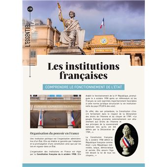 Les Institutions françaises - Dépliant
